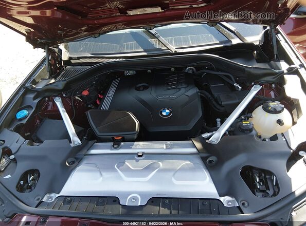 5UX53DP08N9L07783 2022 BMW X3 Красный Вид сзади