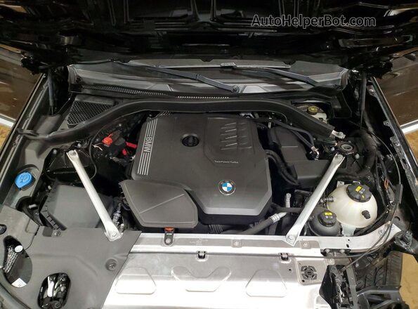 5UX53DP08N9N08194 2022 BMW X3 Black Vista del compartimento del motor