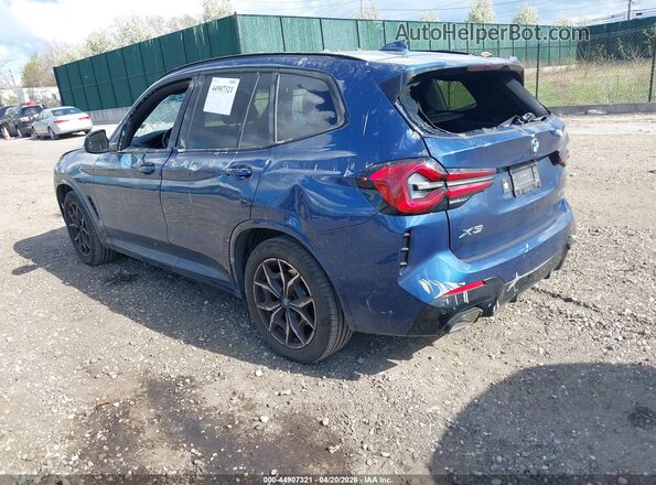 5UX53DP0XR9W38693 2024 BMW X3 Синий Задняя левая четверть