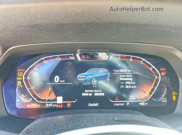 5UXCR6C52KLL04475 2019 BMW X5 Синий Вид щитка приборов