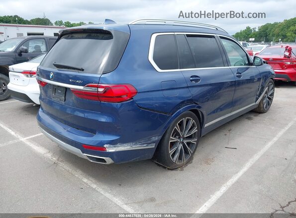 5UXCW2C01M9D85879 2021 BMW X7 Blue Задня права чверть