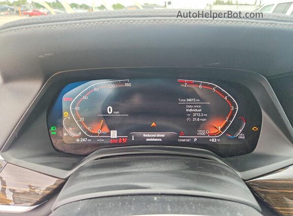 5UXCW2C03L9C44147 2020 BMW X7 Черный Вид щитка приборов