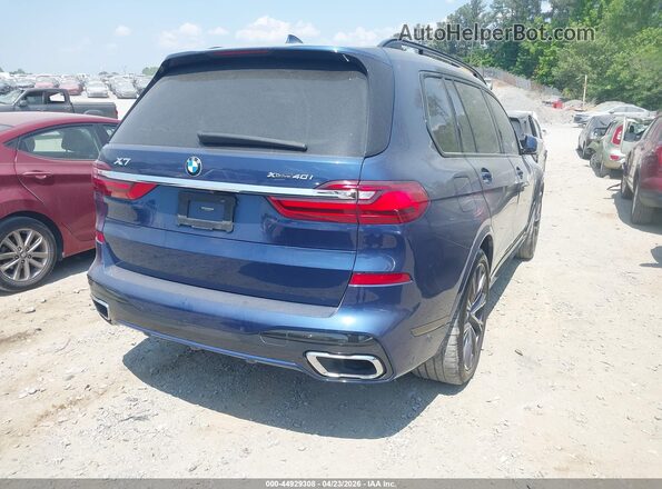 5UXCW2C04L9B43425 2020 BMW X7 Синий Задняя правая четверть