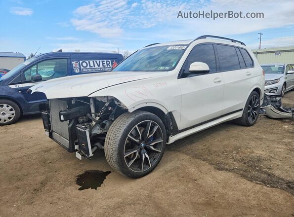 5UXCX4C51KLS38639 2019 BMW X7 White Առջևի ձախ երեք քառորդ տեսարան