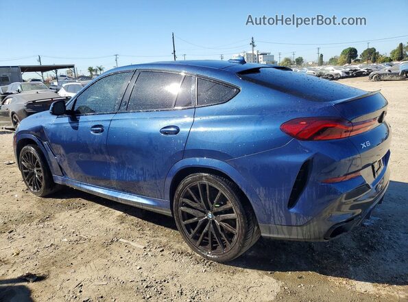 5UXCY4C04M9F36459 2021 BMW X6 Синий Задняя левая четверть