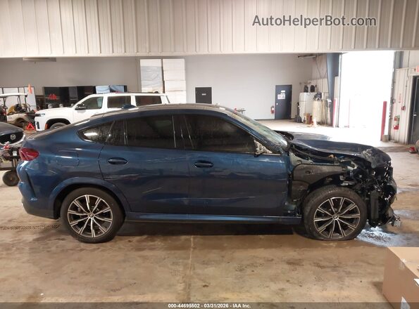 5UXCY6C07P9P29783 2023 BMW X6 Синий Панорамный вид салона 360°