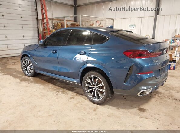 5UXCY6C07P9P29783 2023 BMW X6 Синий Задняя левая четверть