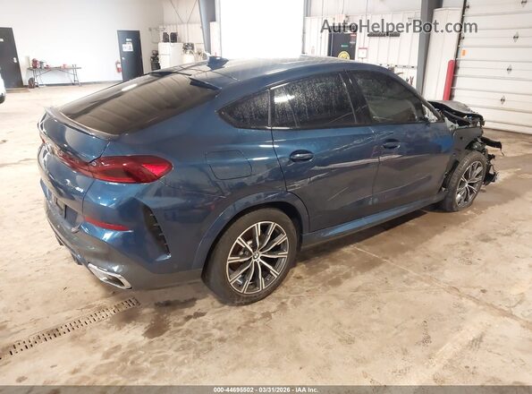 5UXCY6C07P9P29783 2023 BMW X6 Синий Задняя правая четверть