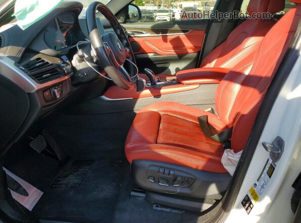 5UXKU2C30H0X46926 2017 BMW X6 Белый Вид салона спереди