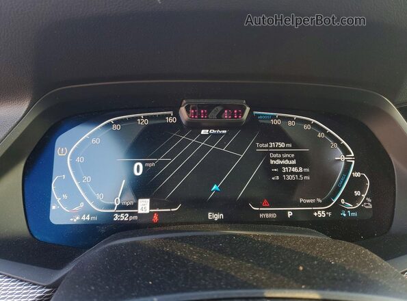5UXTA6C02P9P96389 2023 BMW X5 Black Вид щитка приладів