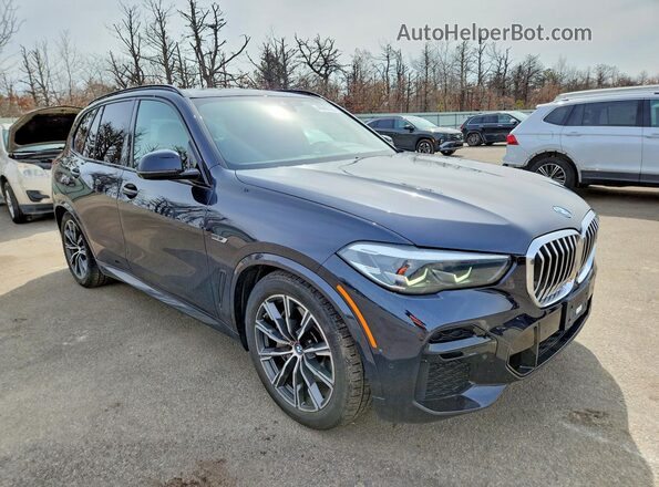 5UXTA6C09P9P96485 2023 BMW X5 Синий Передняя правая четверть