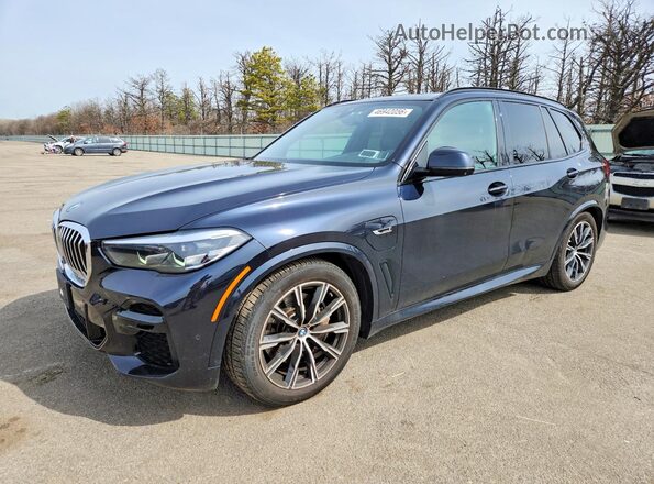5UXTA6C09P9P96485 2023 BMW X5 Синий Передняя левая четверть