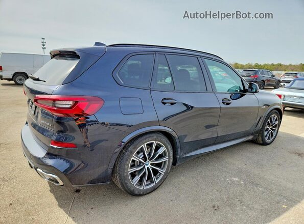 5UXTA6C09P9P96485 2023 BMW X5 Синий Задняя правая четверть