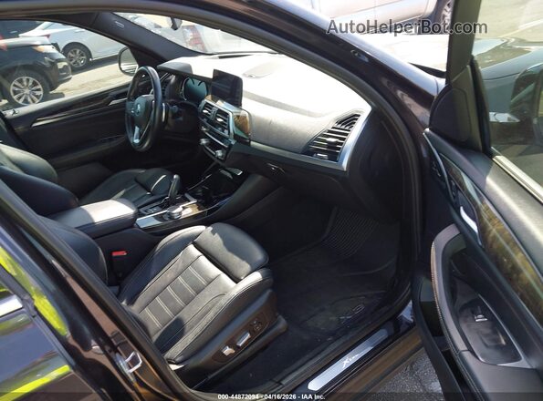 5UXTR7C51KLE97145 2019 BMW X3 Black Widok wnętrza z przodu