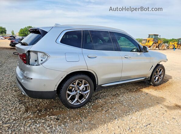 5UXTY3C02M9G87827 2021 BMW X3 Серебряный Задняя правая четверть