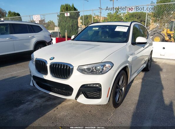 5UXTY3C06L9B39375 2020 BMW X3 White წინა მარცხენა ხედი სამი მეოთხედიდან
