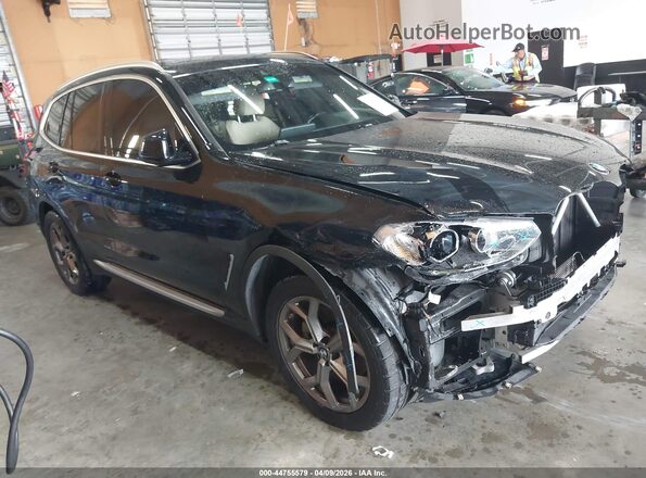 5UXTY3C08M9D79917 2021 BMW X3 Black 