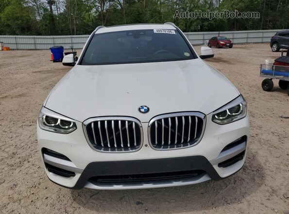 5UXTY5C01L9B75843 2020 BMW X3 White Widok z przodu