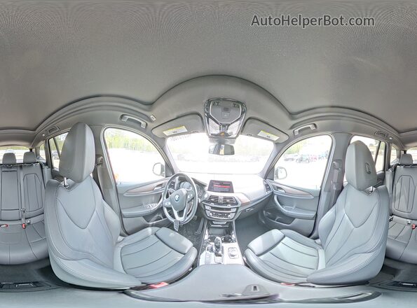 5UXTY5C01L9B75843 2020 BMW X3 White Widok wnętrza 360 stopni