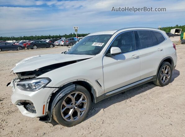 5UXTY5C02L9D31985 2020 BMW X3 Белый Передняя левая четверть