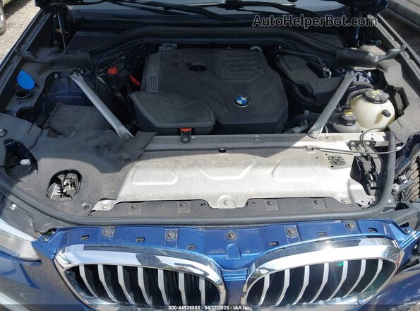 5UXTY5C05LLT33309 2020 BMW X3 Blue Widok z tyłu