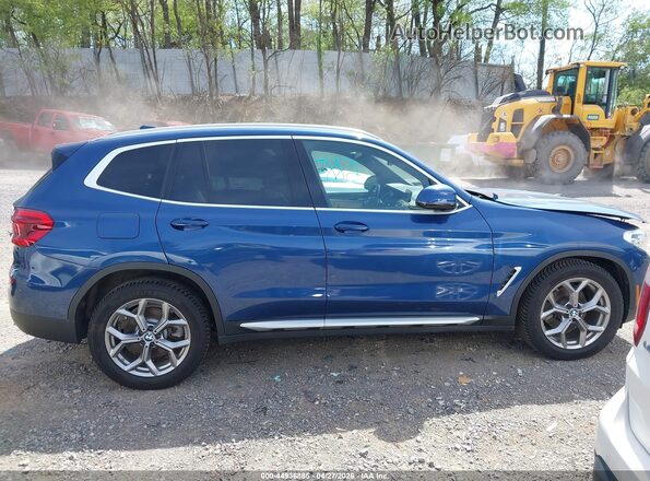 5UXTY5C05LLT33309 2020 BMW X3 Blue Widok wnętrza z tyłu