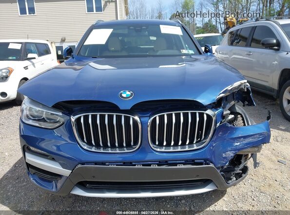 5UXTY5C05LLT33309 2020 BMW X3 Blue Widok zestawu wskaźników