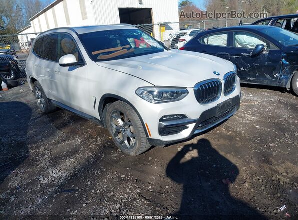 5UXTY5C07LLT38589 2020 BMW X3 Белый Передняя правая четверть