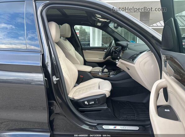 5UXTY9C07L9C80121 2020 BMW X3 Gray Widok wnętrza z przodu
