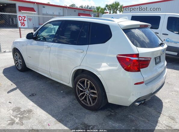 5UXWX7C34H0U44366 2017 BMW X3 Белый Задняя левая четверть