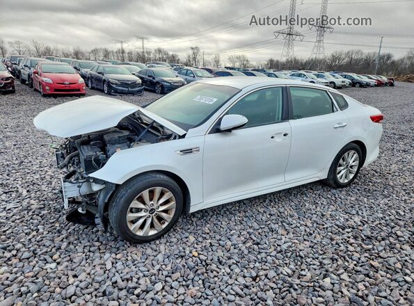 5XXGT4L39GG045353 2016 KIA OPTIMA White Առջևի ձախ երեք քառորդ տեսարան