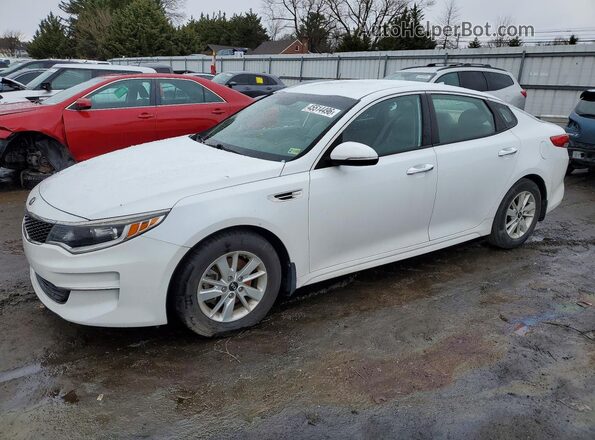 5XXGT4L39GG065425 2016 KIA OPTIMA White Առջևի ձախ երեք քառորդ տեսարան