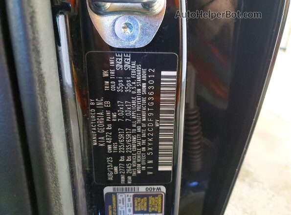5XYK2CDF9TG363012 2026 KIA SPORTAGE Черный Вид наклейки с VIN-кодом