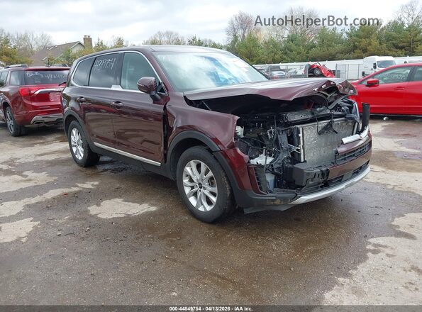 5XYP2DHC6LG048793 2020 KIA TELLURIDE Burgundy წინა მარჯვენა