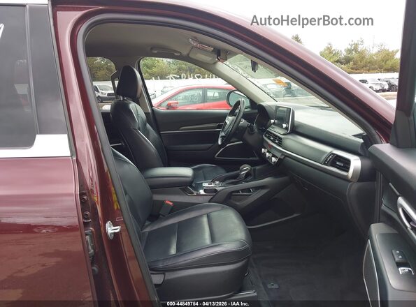 5XYP2DHC6LG048793 2020 KIA TELLURIDE Burgundy წინა სალონის ხედი