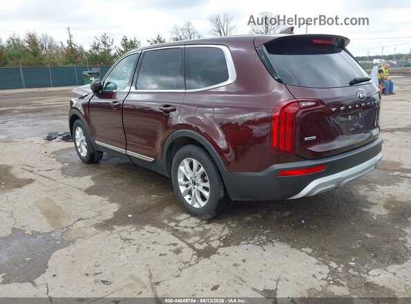 5XYP2DHC6LG048793 2020 KIA TELLURIDE Burgundy უკანა მარცხენა