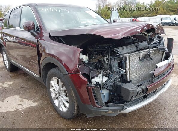 5XYP2DHC6LG048793 2020 KIA TELLURIDE Burgundy წინა ხედი