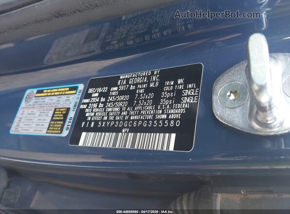 5XYP3DGC6PG355580 2023 KIA TELLURIDE Синий Вид подкапотного пространства