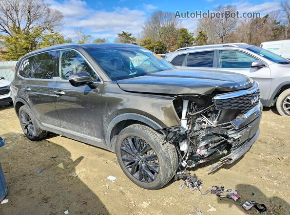 5XYP5DHC2NG287526 2022 KIA TELLURIDE Коричневый Передняя правая четверть
