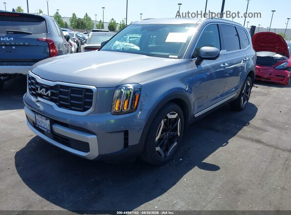5XYP6DGC2RG437932 2024 KIA TELLURIDE Blue წინა მარცხენა ხედი სამი მეოთხედიდან