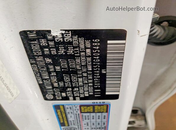 5XYPG4A55JG405486 2018 KIA SORENTO Белый Панорамный вид салона 360°