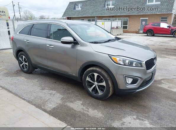 5XYPHDA50GG143088 2016 KIA SORENTO Серый Передняя правая четверть