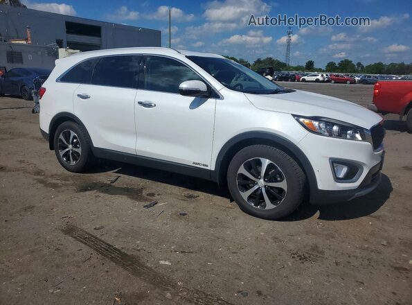 5XYPHDA58JG355289 2018 KIA SORENTO Белый Передняя правая четверть