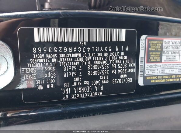 5XYRL4JCXRG253588 2024 KIA SORENTO Black Вид підкапотного простору