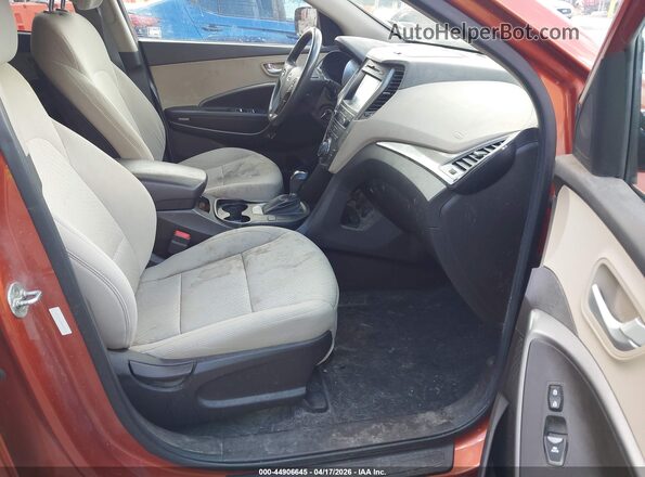 5XYZUDLB4HG492425 2017 HYUNDAI SANTA FE SPORT Orange Widok wnętrza z przodu