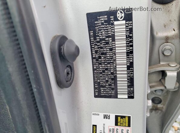 5YFEPMAE9NP284888 2022 TOYOTA LL Silver Вид підкапотного простору