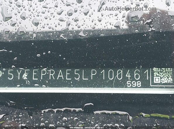 5YFEPRAE5LP100461 2020 TOYOTA LL Silver 