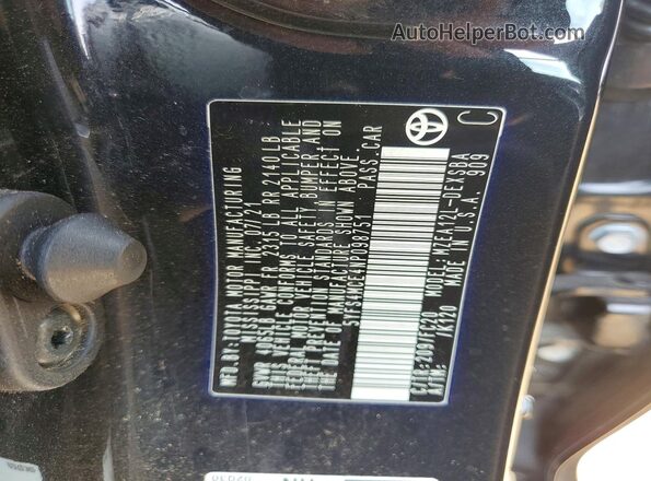 5YFS4MCE4NP098751 2022 TOYOTA LL Black ძრავის განყოფილების ხედი