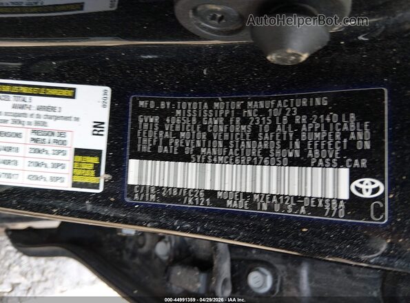 5YFS4MCE6RP176050 2024 TOYOTA LL Черный Вид подкапотного пространства