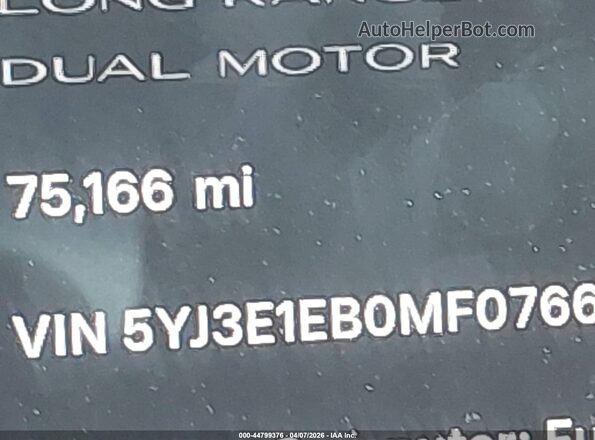 5YJ3E1EB0MF076601 2021 TESLA MODEL 3 White Հետևի նստատեղերի տեսք